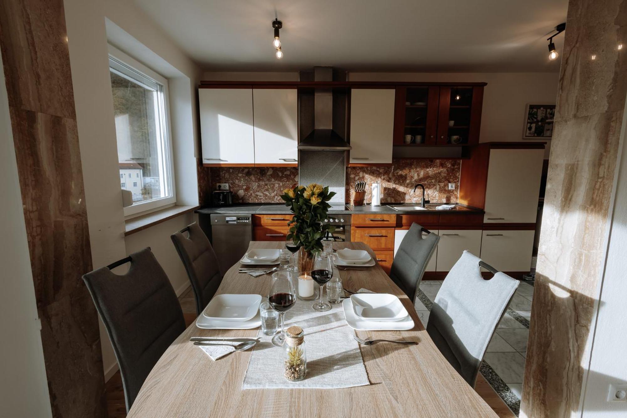 Stilvolles Appartement Mit Blick Auf Das Dreifluesse-Eck Passau Kültér fotó